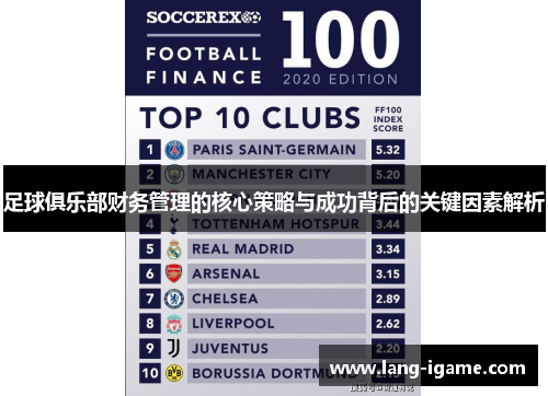 足球俱乐部财务管理的核心策略与成功背后的关键因素解析